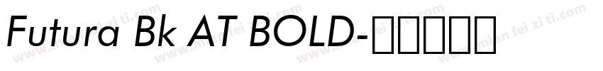 Futura Bk AT BOLD字体转换